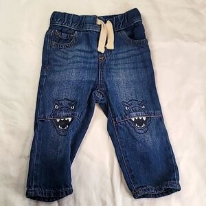 Baby Gap slim fit Dino denim jeans, 12-18 months
